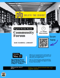 Digital Divide Needs Community Forum